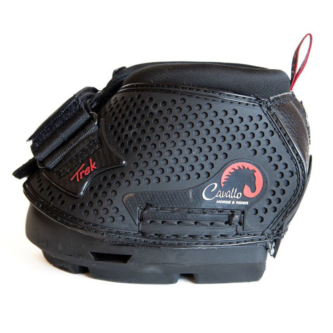 The Trek Pro Hoof Boot excels in the arena, on rough terrain, during trailer travel and on gravel parking area. They can also be used for therapy/hoof rehabilitation when needed. If your horse needs to perform in boots, he needs the Trek Pro.