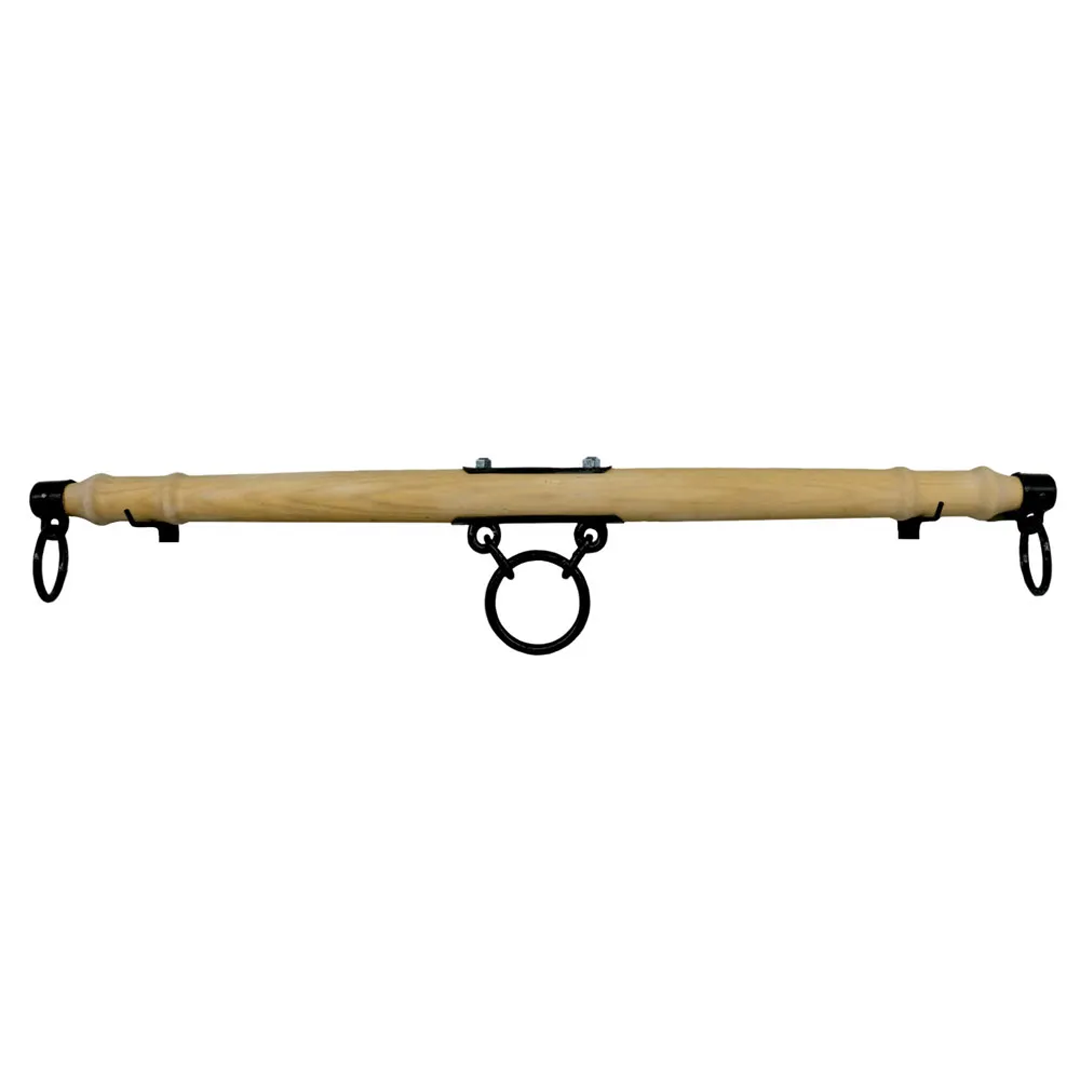 Horse Neck Yoke, is made from Hardwood. Also included is the ring attaching it to the pole to connect the horses to your equipment.